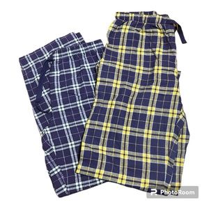 Boxercraft Unisex Lounge Pants Bundle 2 Pair Purple White Purple Gold Sz L